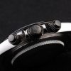Rolex Daytona Stainless Steel Black Enameled Silver Dial
