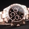 Rolex Daytona Rose Gold Plated Stainless Steel Black Dial