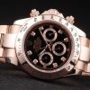 Rolex Daytona Rose Gold Plated Stainless Steel Black Dial