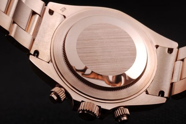 Rolex Daytona Rose Gold Plated Stainless Steel Black Dial