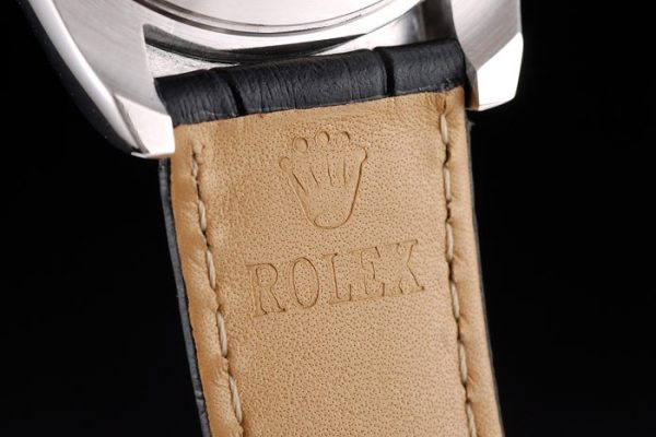 Rolex Daytona Stainless Steel Case Blue Dial Black Leather Strap