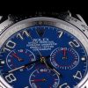 Rolex Daytona Stainless Steel Case Blue Dial Black Leather Strap