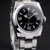 Rolex Explorer Polished Stainless Steel Black Dial