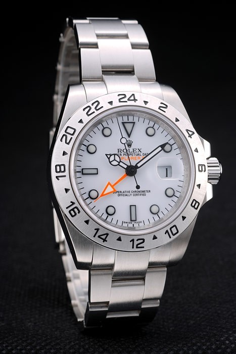 Rolex Explorer Stainless Steel White Dial Tachymeter Bezel
