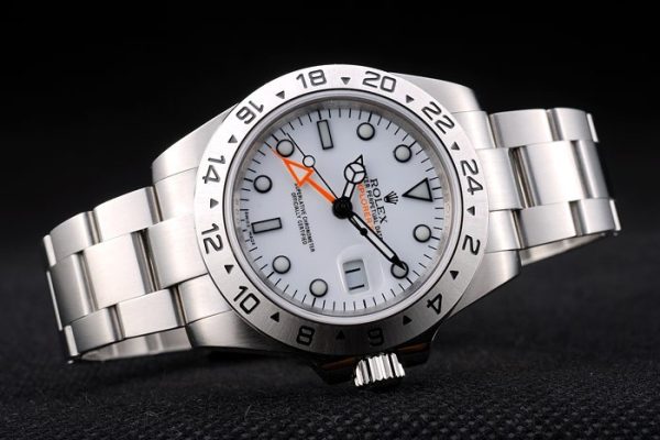 Rolex Explorer Stainless Steel White Dial Tachymeter Bezel