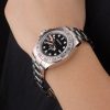 Rolex Explorer Stainless Steel Bezel Black Dial Tachymeter