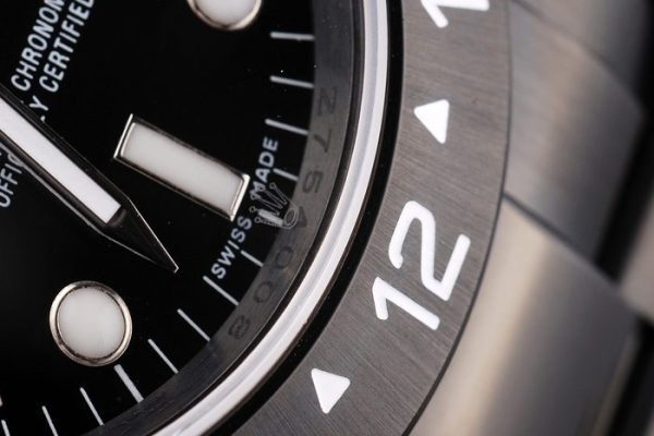 Rolex Explorer Black Ceramic Bezel Black Dial Tachymeter