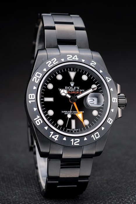 Rolex Explorer Black Ceramic Bezel Black Dial Tachymeter