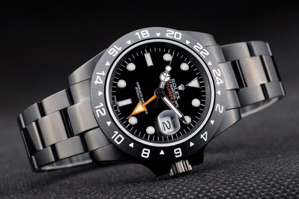 Rolex Explorer Black Ceramic Bezel Black Dial Tachymeter