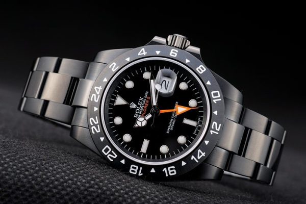 Rolex Explorer Black Ceramic Bezel Black Dial Tachymeter