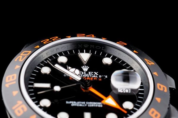 Rolex Explorer Black Ceramic Bezel Black Dial Tachymeter
