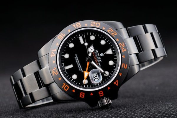 Rolex Explorer Black Ceramic Bezel Black Dial Tachymeter