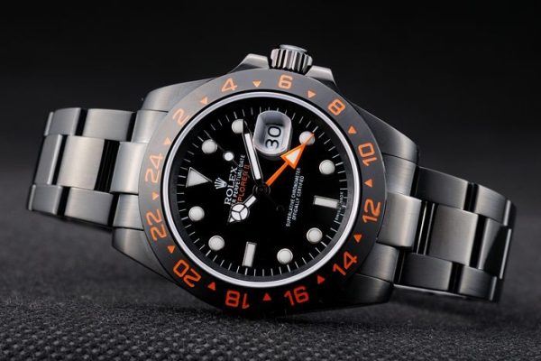 Rolex Explorer Black Ceramic Bezel Black Dial Tachymeter
