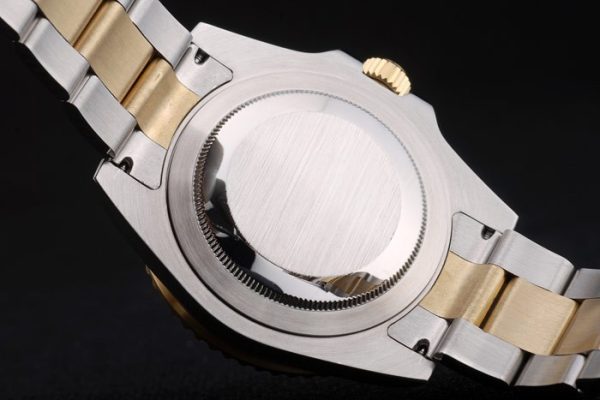 Swiss Rolex GMT Master Rose Gold Bezel Black Dial 80295