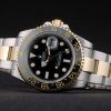 Swiss Rolex GMT Master Rose Gold Bezel Black Dial 80295