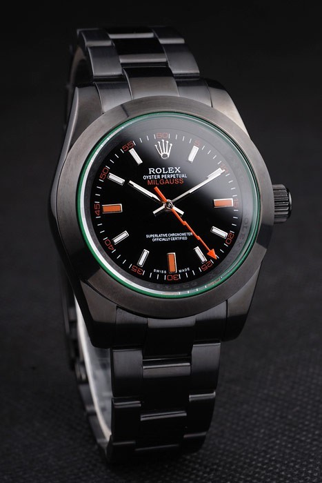 Rolex Milgauss Tinted Green Saphire Pro-Hunter Black Dial