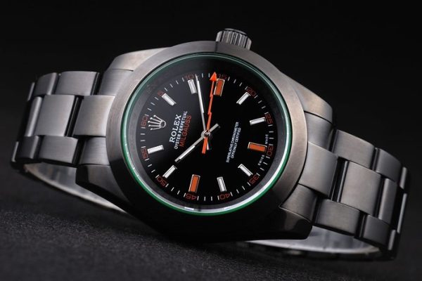 Rolex Milgauss Tinted Green Saphire Pro-Hunter Black Dial